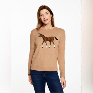 Talbots Crewneck Horse Sweater